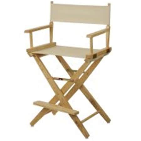 Doba-Bnt 206-20-032-12 24 in. Extra-Wide Premium Directors Chair, Natural Frame with Natural Color Cover SA3286684